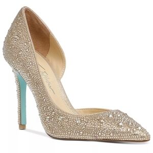 Nowt Betsey Johnson Women's Hazil Dress Pumps in Dusty Gold.